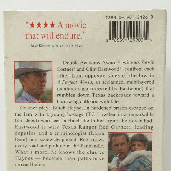 A Perfect World (VHS, 1994) 4940E1M - Picture 5 of 10